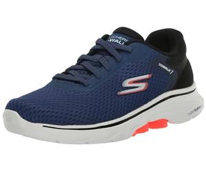 Skechers Men's Go Walk 7 Construction Trainers, Navy Blue Black, 8 UK