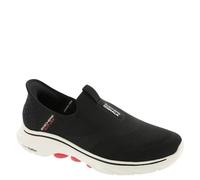 Skechers Men's Go Walk 7 Easy On 2 Sneaker, Black and White Textile/Synthetic, 9 UK