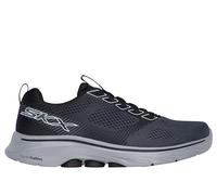 Skechers Men's Go Walk 7 Hahn Sneaker, Black and Gray Textile/Synthetic, 7 UK