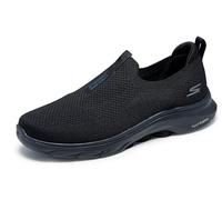 Skechers Men's Go Walk 7 Stretch Fit Slip-on Sneaker, Black Textile, 11 UK