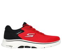 Skechers Men's GO WALK 7 - The Construct Sneaker in Red/Black, Size 8 | Textile/Synthetic, Vegan, Machine Washable