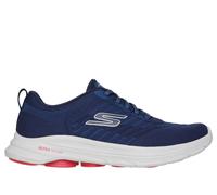 Skechers Men's GO Walk 8 - Day Sneaker in Navy Blue/Red, Size 8.5 | Textile/Synthetic, Vegan, Machine Washable