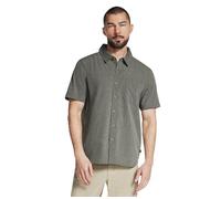 Skechers Men's The Gowalk Air Short Sleeve Shirt Button, Olive, L