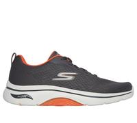 Skechers Men's GO WALK Arch Fit 2.0 - Idyllic 2 Sneaker in Charcoal/Orange, Size 7 | Textile/Synthetic, Machine Washable