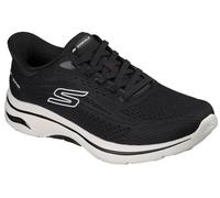 Skechers Men's Go Walk Arch Fit 2.0 Percy Slip-in Trainers, Black Textile/White Trim, 7.5 UK