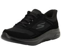 Skechers Men's Go Walk Arch Fit 2.0 Seared Sneaker, Black Leather/Textile, 12 UK