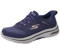 Skechers Men's Go Walk Arch Fit 2.0 Seared Sneaker, Navy and Orange Leather/Textile, 9.5 UK