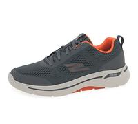 Skechers Men's Go Walk Arch Fit Idyllic Sneaker,Charcoal Textile/Synthetic/Orange Trim,11 UK