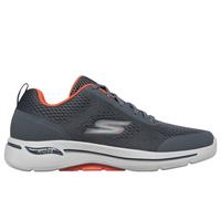 Skechers Men's Go Walk Arch Fit Idyllic Sneaker,Charcoal Textile/Synthetic/Orange Trim,6 UK