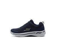 Skechers Men's Go Walk Arch Fit Idyllic Sneaker,Navy Textile/Synthetic/Gold Trim,11.5 UK