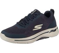 Skechers Men's Go Walk Arch Fit Idyllic Sneaker,Navy Textile/Synthetic/Gold Trim,6.5 UK