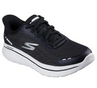 Skechers Men's Go Walk Arch Fit N-Joy Nobend Slip-On Sneakers, Black Textile/White Trim, 12 UK