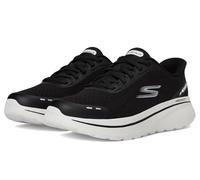 Skechers Men's Go Walk Arch Fit N-Joy Nobend Sneaker, Black Textile/White Trim, 8 UK