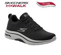 Skechers Mens Go Walk Arch Fit Trainers Idyllic 2 Black Grey Lightweight 216516