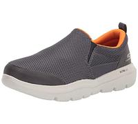Skechers Men's Go Walk Evolution Ultra Impeccable Sneaker, Charcoal/Orange, 7.5 UK