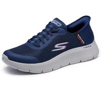 Skechers Men's Go Walk Flex Hands Up Trainers, Navy and Grey Textile/Synthetic, 9.5 UK