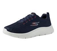 Skechers Men's Go Walk Flex - Quota Sneaker, Navy Textile/Red Trim, 7 UK