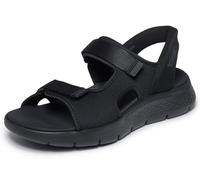 Skechers Men's Go Walk Flex Sandal Easy Entry Sandals, Black And Lime Textile, 6 UK