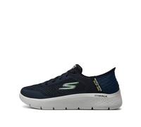 Skechers Men's Go Walk Flex Sneaker, Navy and Lime Textile, 12 UK