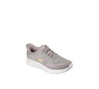Skechers Go Walk Flex Polyester Men's Taupe Trainers - UK 10
