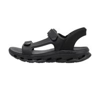 Skechers mens Hands Free Slip-ins Go Walk Glide Step 2.0 Quarter Strap Sandal, Black/Black, 7 UK