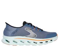 Skechers Men's Go Walk Glide-Step 2.0 Zander Slip-On Sneakers, Navy and Orange Textile/Synthetic, 10.5 UK