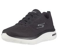 Skechers Men's GO Walk Hyper Burst Sneaker, Black Textile/Black & White Synthetic Trim, 7 UK