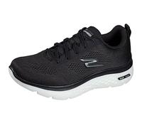 Skechers Men's GO Walk Hyper Burst Sneaker, Black Textile/Black & White Synthetic Trim, 9 UK