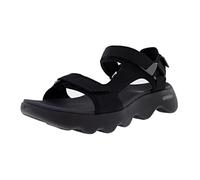 Skechers Mens Go Walk Massage Fit- Reflexology Sandal, Black/Grey, 12