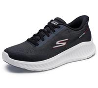 Skechers Men's Go Walk Now Payton Trainers, Black and White Textile/Synthetic, 11 UK