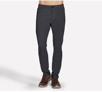Skechers Men's GO WALK Premium 5 Pocket Pant in Black/Charcoal, Size 40 | Polyester