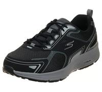 Skechers Men's GO Run CONSISTENT Sneaker, Black Leather/Synthetic/Gray Trim, 7.5 UK