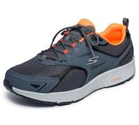 Skechers Men's GOrun Consistent-Athletic Workout Running Walking Shoe Sneaker with Air Cooled Foam, Grey-Orange, 8.5 UK