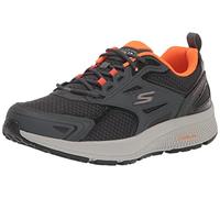 Skechers Men's GOrun Consistent-Athletic Workout Running Walking Shoe Sneaker with Air Cooled Foam, Grey/Orange, 12 UK