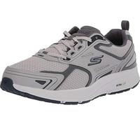 Skechers Men's GOrun Consistent-Athletic Workout Running Walking Shoe Sneaker with Air Cooled Foam, Grey/Navy, 9 UK X-Wide