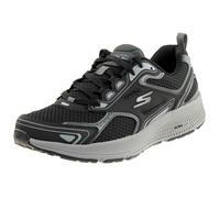 Skechers Men's GO Run CONSISTENT Sneaker, Black Leather/Synthetic/Gray Trim, 8 UK