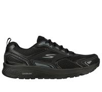 Skechers Men's GOrun Consistent Sneaker in Black/Charcoal, Size 8.5 | Leather/Textile/Synthetic