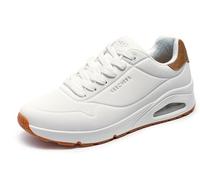 Skechers Men's UNO - Suited On Air Sneaker in White, Size 8 | Synthetic/Leather/Textile