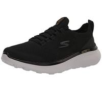 Skechers Men's GOrun Elevate-Athletic Slip-on Workout Running Shoe Sneaker with Cushioning, Black, 6.5 UK X-Wide