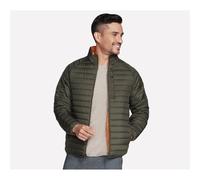 Skechers Mens Goshield Altitude Solid Patterned Ribbed Cuff Softshell Jacket in Brown/Olive - Size Small