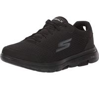 Skechers Men's Gowalk 5 Qualify-Athletic Lace Up Mesh Shoe Sneaker, Black, 10.5 UK X-Wide
