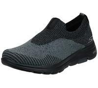 Skechers Men's Gowalk 5 Merrit, Stretch-fit, Gestrickt, Zum Reinschlüpfen, Laufschuh Sneaker, Black Dark Grey, 11 UK