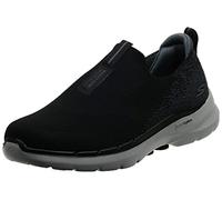 Skechers Men's Gowalk 6-Stretch Fit Slip-On Athletic Performance Walking Shoe, Black/White, 10.5 X-Wide