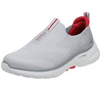 Skechers Men's Gowalk 6 - Stretch Fit Slip-on Athletic Performance Walking Shoe, Grey Red, 8 UK