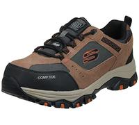 Skechers Men's Greetah Construction Shoe, Brown/Black, 11.5 W US