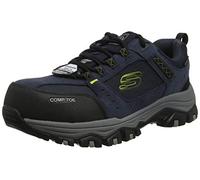 Skechers Men's Greetah Trainers, Blue Navy Suede Leather W Textile Nvbk, 8 UK