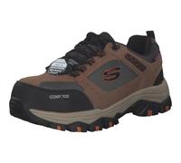 Skechers Men's Greetah Trainers, Brown Brown Suede Leather W Textile Br Bk, 13 UK