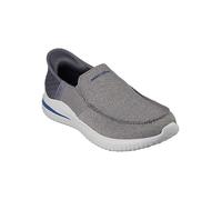 Skechers Mens Grey Knit Slip-Ins Delson 3.0 Cabrino Trainers Grey