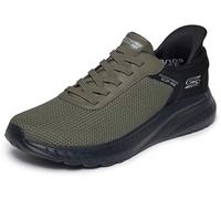 Skechers Men's Hands Free Slip-ins Bobs Squad Chaos-Balanced Edge Sneaker, Olive, 10 UK