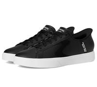 Skechers Men's Hands-Free Slip-ins Eden LX STRANDO Sneaker, Black Duraleather/White Trim, 8 UK